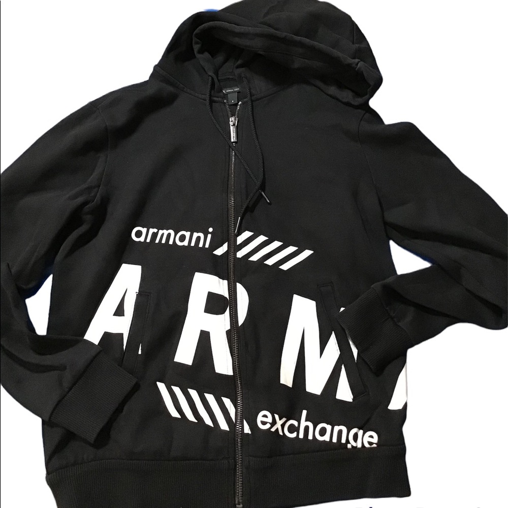 Armani exchange black hoodie Size S